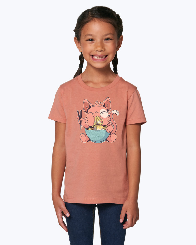 Kids T-Shirt Neko Loves Ramen