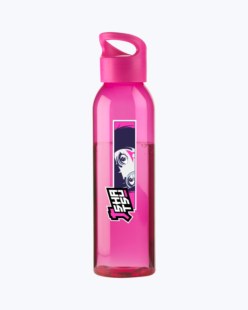 Drink fles Pink Manga Girl Face Cut