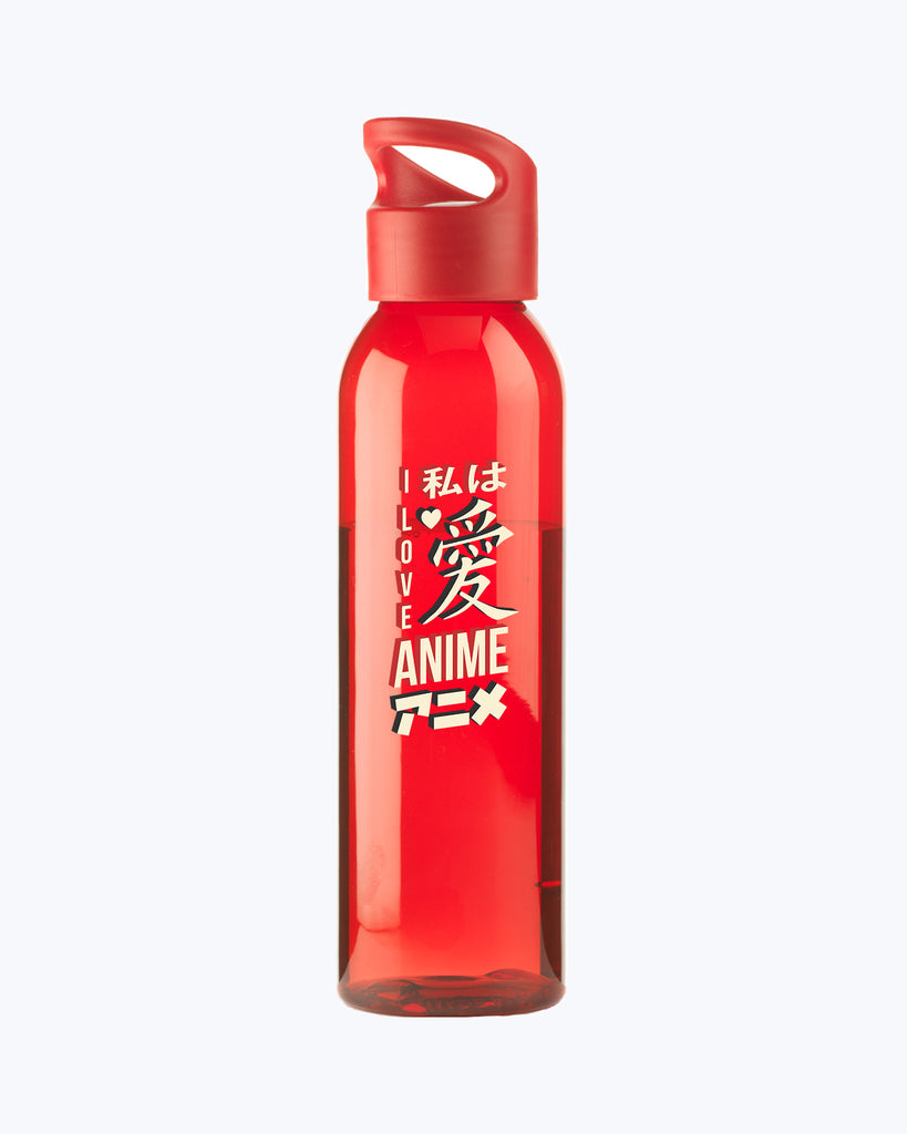 Drink fles Red I Love Anime Japanese