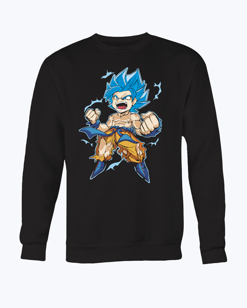 Sweater Goku Super Saiyan Blue Screaming