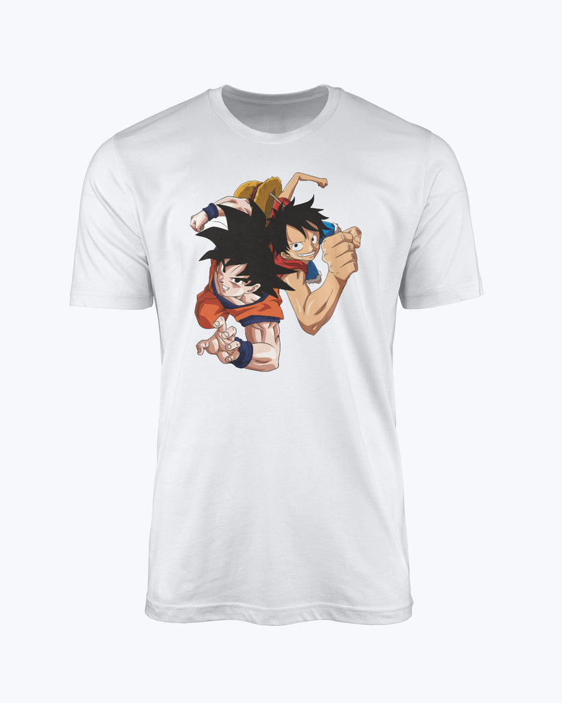 T shirt Goku And Luffy Manga