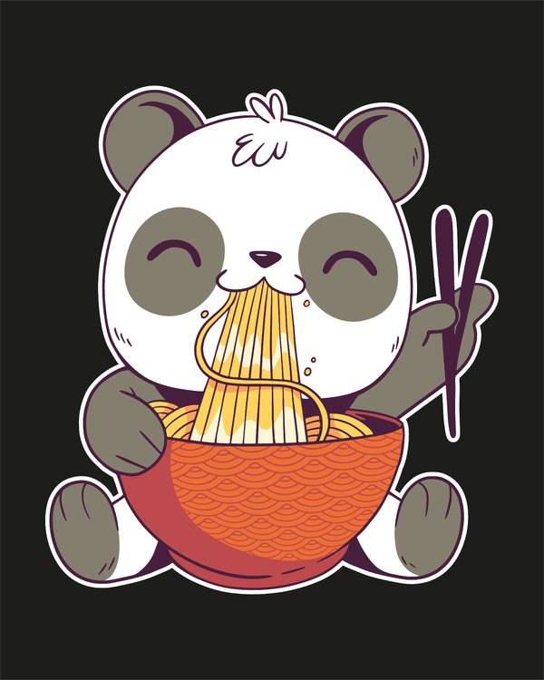 Kids T-Shirt Panda Ramen Noodles