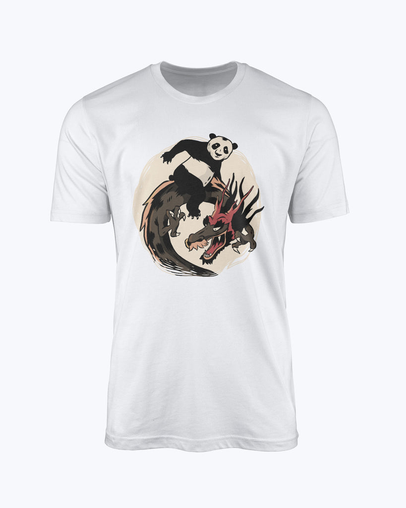 T-shirt Panda Riding Dragon