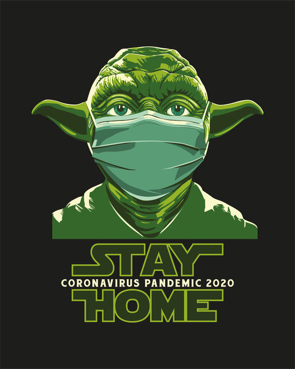 T-shirt Stay Home Yoda