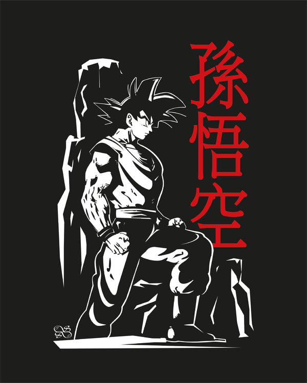 T-shirt Goku Kneeling Manga